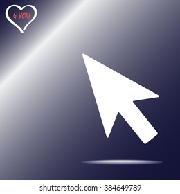 Cursor sign icon, vector illustration. Flat design style