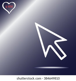 Cursor sign icon, vector illustration. Flat design style