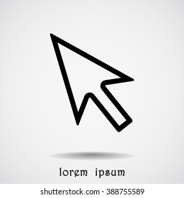 Cursor sign icon, vector illustration. Flat design style