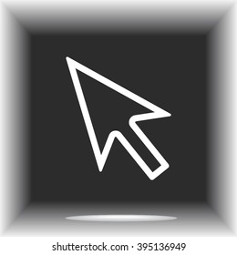 Cursor sign icon, vector illustration. Flat design style