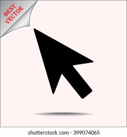 Cursor sign icon, vector illustration. Flat design style