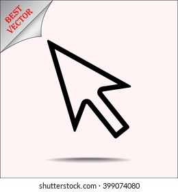 Cursor sign icon, vector illustration. Flat design style