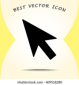 Cursor sign icon, vector illustration. Flat design style