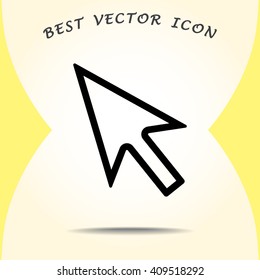 Cursor sign icon, vector illustration. Flat design style
