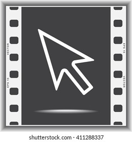 Cursor sign icon, vector illustration. Flat design style
