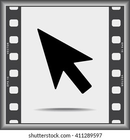 Cursor sign icon, vector illustration. Flat design style