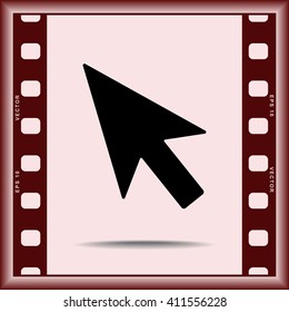 Cursor sign icon, vector illustration. Flat design style