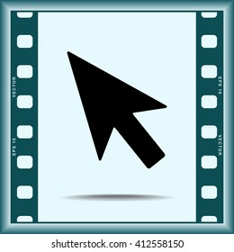 Cursor sign icon, vector illustration. Flat design style