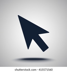 Cursor sign icon, vector illustration. Flat design style