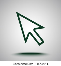 Cursor sign icon, vector illustration. Flat design style
