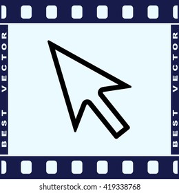 Cursor sign icon, vector illustration. Flat design style