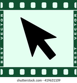 Cursor sign icon, vector illustration. Flat design style
