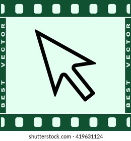 Cursor sign icon, vector illustration. Flat design style