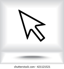 Cursor sign icon, vector illustration. Flat design style