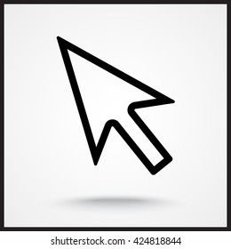 Cursor sign icon, vector illustration. Flat design style