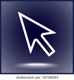 Cursor sign icon, vector illustration. Flat design style