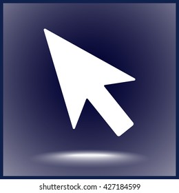 Cursor sign icon, vector illustration. Flat design style