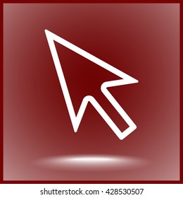 Cursor sign icon, vector illustration. Flat design style