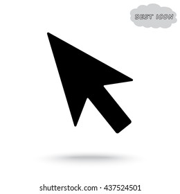 Cursor sign icon, vector illustration. Flat design style