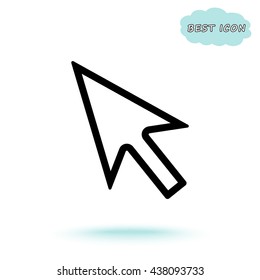 Cursor sign icon, vector illustration. Flat design style