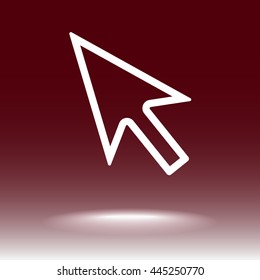 Cursor sign icon, vector illustration. Flat design style
