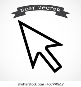 Cursor sign icon, vector illustration. Flat design style