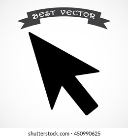 Cursor sign icon, vector illustration. Flat design style