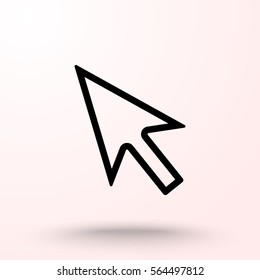 Cursor sign icon, vector illustration. Flat design style
