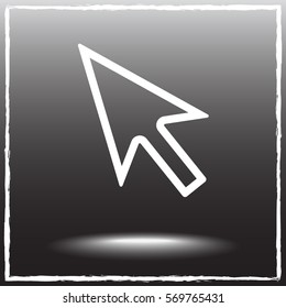 Cursor sign icon, vector illustration. Flat design style