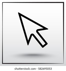 Cursor sign icon, vector illustration. Flat design style