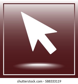 Cursor sign icon, vector illustration. Flat design style