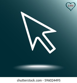 Cursor sign icon, vector illustration. Flat design style