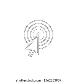 Cursor. simple flat vector icon illustration. outline line symbol - editable stroke