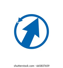 cursor symbol with circle arrow design vector
