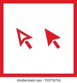 Cursor symbol line vector icon