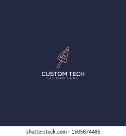 cursor tech logo with minimalist style