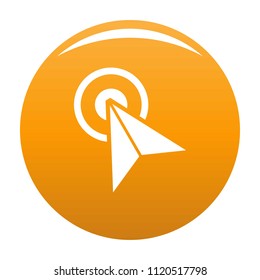 Cursor technology element icon. Simple illustration of cursor technology element vector icon for any design orange