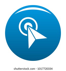 Cursor technology element icon vector blue circle isolated on white background 