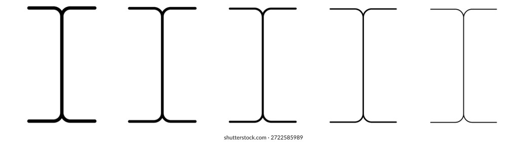Cursor de diseño de iconos de texto, logotipo, App, interfaz de usuario. Ilustración vectorial, EPS