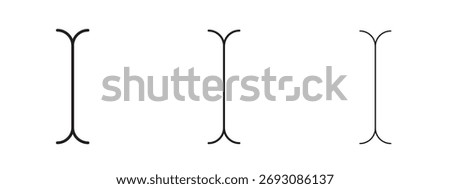 Cursor text icon symbol. Linear style sign for mobile concept