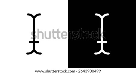 Cursor text icon vector simple element illustration editable