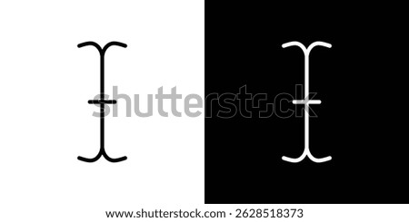 Cursor text icon vector for web, computer and mobile apps