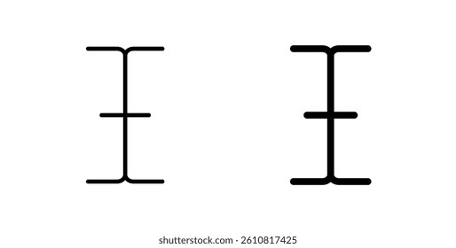 Cursor text icons. thin line vector icons