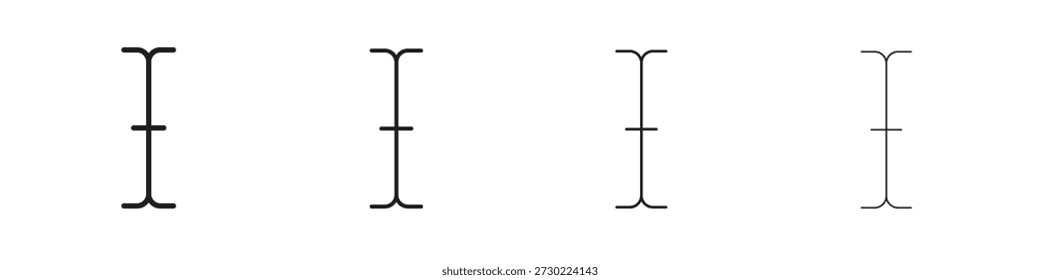 Cursor text icons Vector Logo Template Illustration Designs. Vector EPS 10.