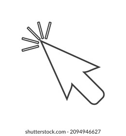 Cursor thin icon on white background