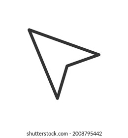 Cursor thin line icon. Symbol in trendy outline style. Premium design for web and apps. Perfect for UI.