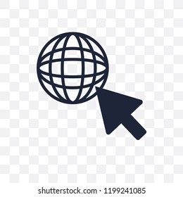 Cursor transparent icon. Cursor symbol design from Web navigation collection. Simple element vector illustration on transparent background.