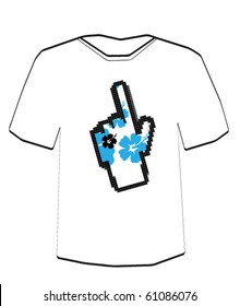 Cursor. T-shirt design template. Editable
