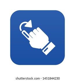 Cursor turn icon. Simple illustration of cursor turn vector icon for web