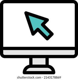 cursor vector color line icon
